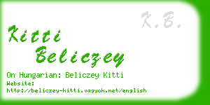 kitti beliczey business card